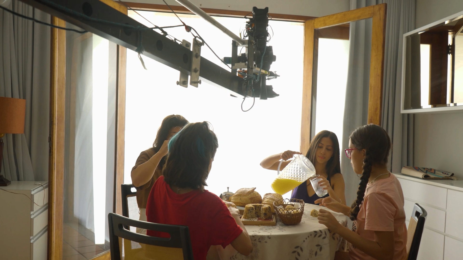 Bastidor · filmagem de cena em locação